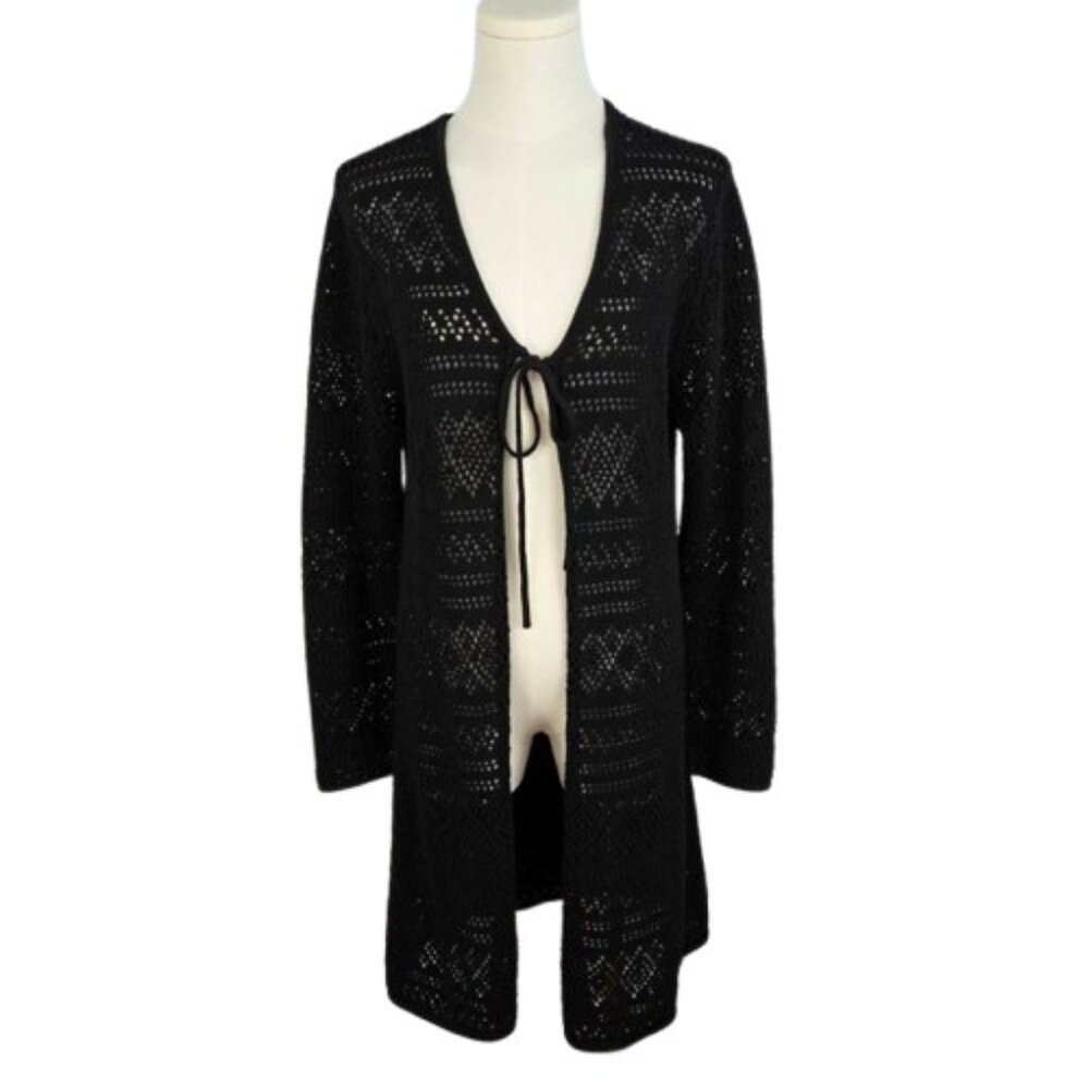 Style & Co. Women’s Open Front Knit Cardigan Tie Chest Size Medium